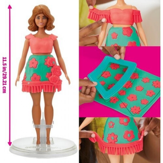 Hasbro Play-Doh: Fashion - Barbie Designer Dolls Florals And Fringe (G1360)
