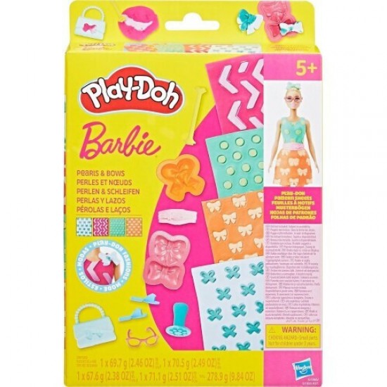 Hasbro Play-Doh: Fashion - Barbie Designer Patterns Packs Pearls And Bows (G1365)
