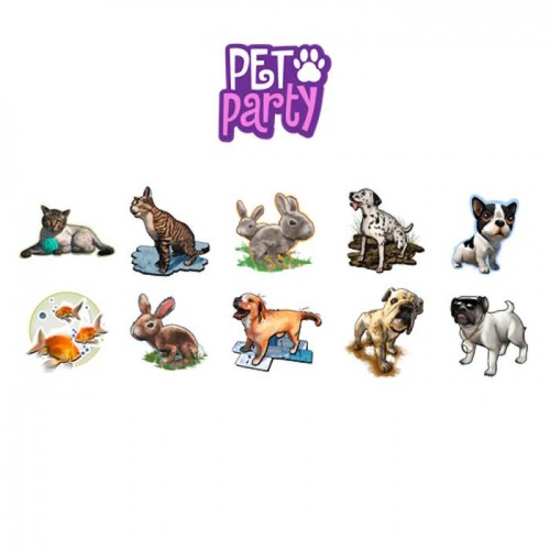 HoloToyz – Pet Party Augmented Reality Τατουαζ Επαυξημένης πραγματικότητας που ζωντανεύουν σε κινούμενα σχέδια (HTTA100PetParty)