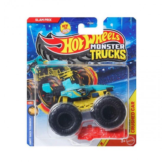 Hot Wheels: Monster Trucks Back to Basics - Slam Prix/Prix Collision 2025 Die-Cast Vehicle (FYJ44/JCD66)