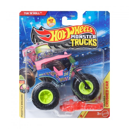 Mattel Hot Wheels Monster Trucks Freestyle Wreckers Tuk N Roll(FYJ44/JKJ83)
