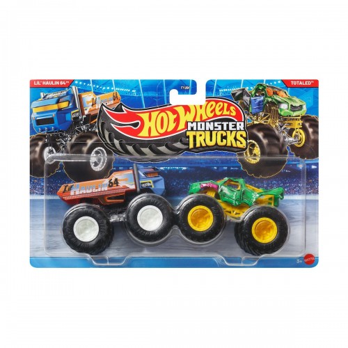 Hot Wheels Αυτοκινητάκι Monster Truck Lil'Haulin 64 VS Totaled Vehicles(FYJ64/JLV75)