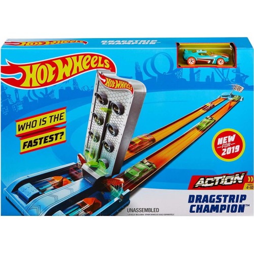 Mattel Πίστα Hot Wheels Dragstrip Champion Playset(GBF81/GBF82)