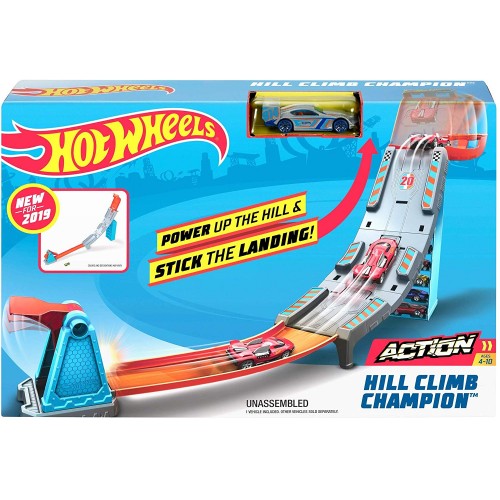 Mattel Hot Wheels Αγωνιστική Πίστα Εκτόξευσης Hill Climb Champion με Λαμπάδα (GBF81/GBF83)
