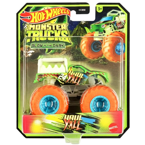 Mattel Hot Wheels Monster Trucks: Glow in The Dark - Haul Yall (HCB50/HVH78)
