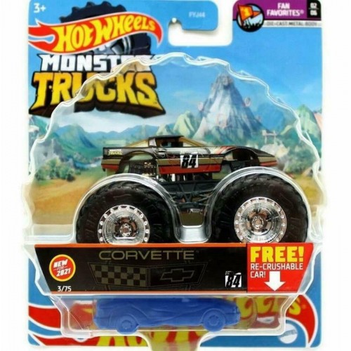 Mattel Hot Wheels Οχήματα Monster Trucks Corvette (HHG66/FYJ44)