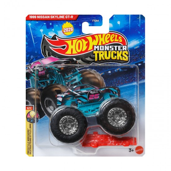 Mattel Hot Wheels - Monster Trucks Freestyle Wreckers 1999 Nissan Skylinr GT-R Die-Cast Vehicle (FYJ44/JHY75)