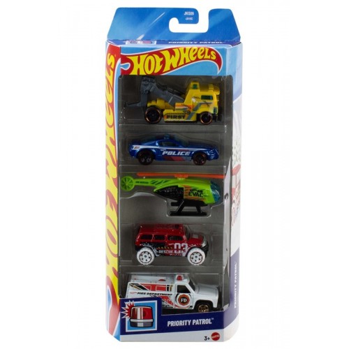 Mattel Hot Wheels - Priority Patrol (Set Of 5) (JKG09)