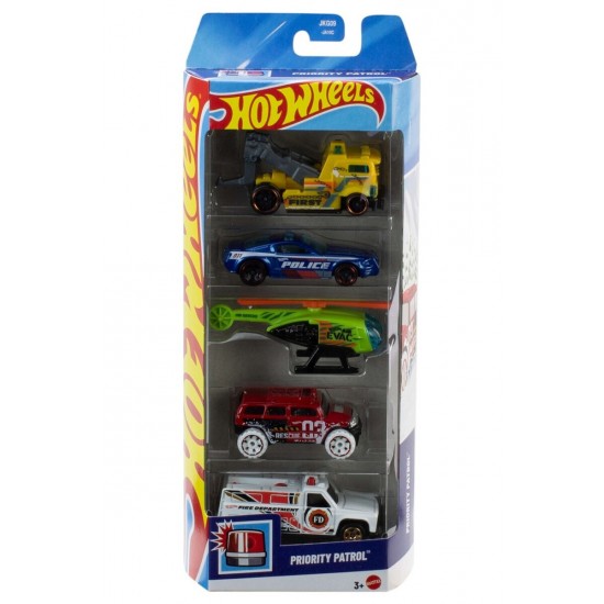 Mattel Hot Wheels - Priority Patrol (Set Of 5) (JKG09)
