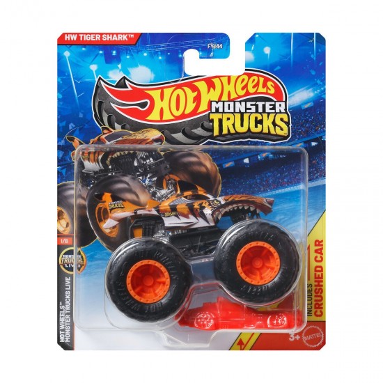Mattel Hot Wheels Monster Trucks Live Όχημα 1:64 HW Tiger Shark (fyj44/JKJ90) Mattel Hot Wheels Monster Trucks Live Όχημα 1:64 HW Tiger Shark (fyj44/JKJ90)