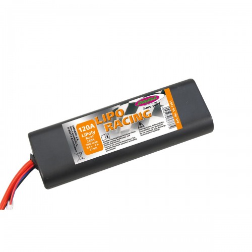 Jamara Battery LiPo-Racing 7,4V 5000mAh 2N 37Wh Tam Plug Hardcase / rounded edges(141391)