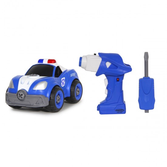 Jamara Police Car First RC Kit 22-part with cordless screwdriver (405227)