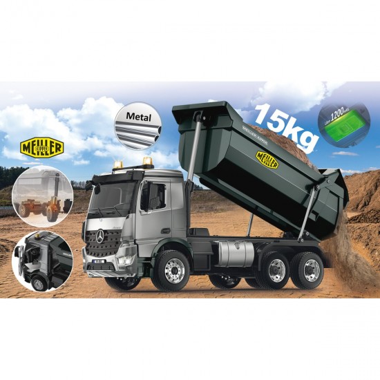Jamara Dump truck Mercedes Benz Arocs 1:20 Metal Meiller 2,4GHz (406301)