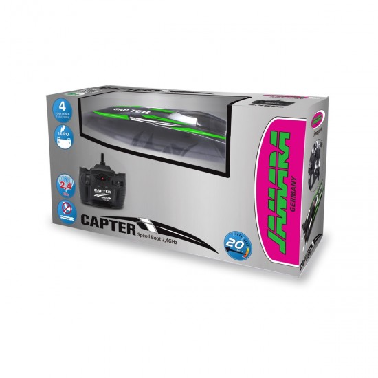 Jamara Capter Speedboot black/ green LiPo 7,4V 2,4GHz (410139)
