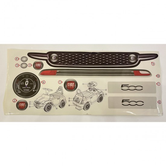 Jamara Decorative stickers set Push car Fiat 500 (412694)