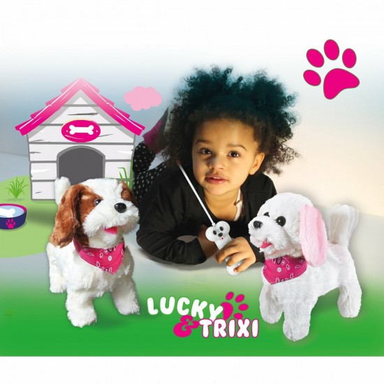 Jamara Trixi RC Furry Dog white/pink 27MHz (460341)