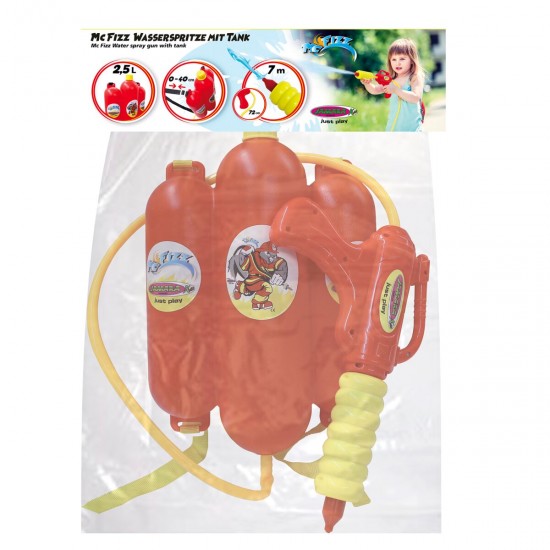 Jamara Mc Fizz Water Gun with Tank Backpack 2,5L (460342)