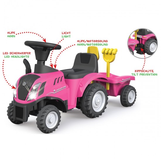 Jamara Push-Cart New Holland T7 Tractor pink (460357)