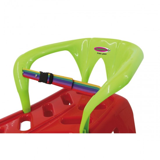 Jamara Snow Play Sled Snow-Star 90cm red with backrest (460366)