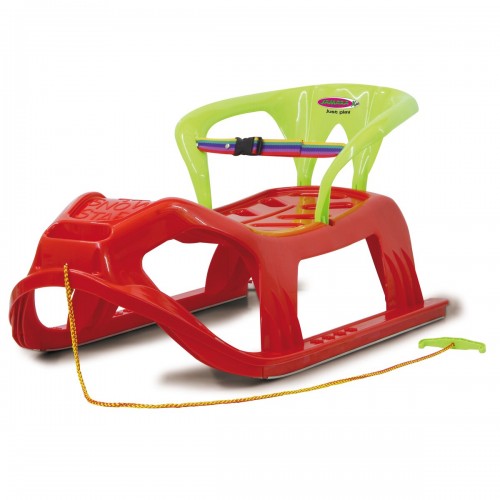 Jamara Snow Play Sled Snow-Star 90cm red with backrest (460366)