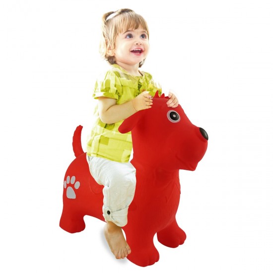 Jamara Jumping Animal bouncer dog red with pump (460454)