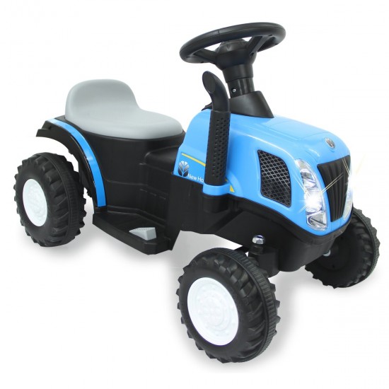 Jamara Ride-on Tractor New Holland with Trailer blue 6V (460482)