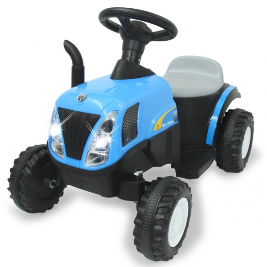 Jamara Ride-on Tractor New Holland with Trailer blue 6V (460482)