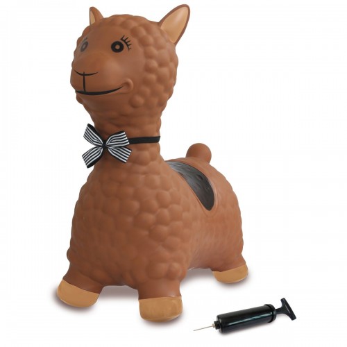 Jamara Jumping Animal Bouncer Lama brown with pump (460542)