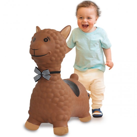 Jamara Jumping Animal Bouncer Lama brown with pump (460542)