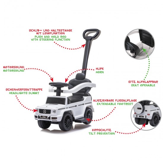 Jamara Push-Car Mercedes-Benz G 350 d white 3in1 (460625)