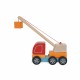 Jamara Wooden Toys Kidiwood plug-in Crane Truck 14pcs (460700)