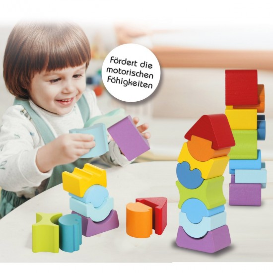 Jamara Wooden Toys Kidiwood Tower 8pcs (460703)