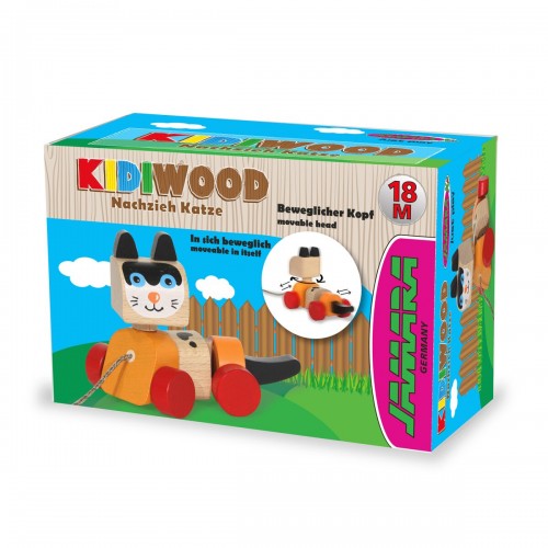 Jamara Wooden Toys Kidiwood Walk-a-long cat (460704)