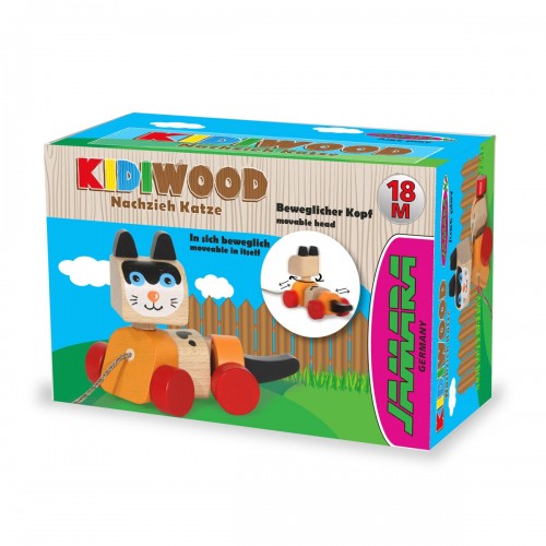 Jamara Wooden Toys Kidiwood Walk-a-long cat (460704) Jamara Wooden Toys Kidiwood Walk-a-long cat (460704)