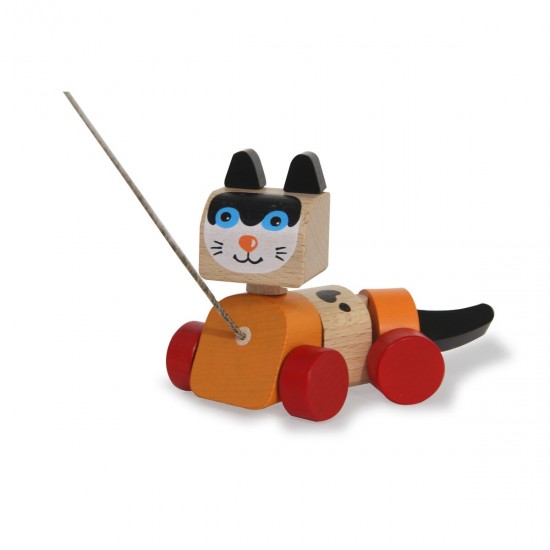 Jamara Wooden Toys Kidiwood Walk-a-long cat (460704)
