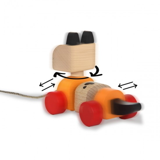 Jamara Wooden Toys Kidiwood Walk-a-long cat (460704)