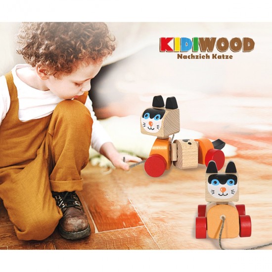 Jamara Wooden Toys Kidiwood Walk-a-long cat (460704)