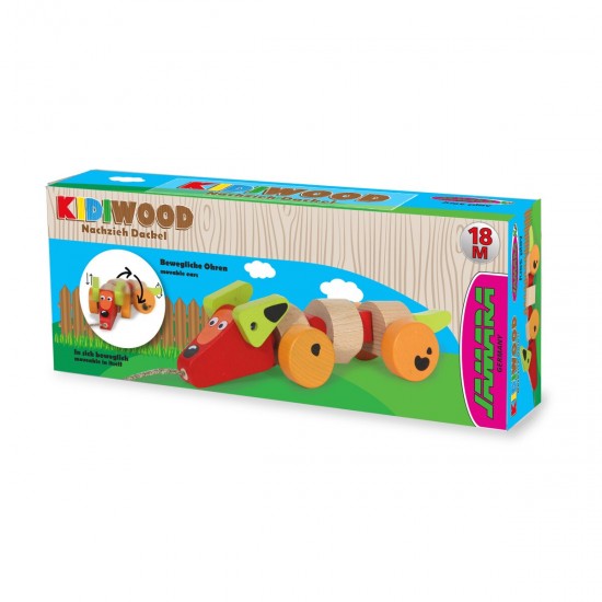 Jamara Wooden Toys Kidiwood Sausage dog (Push and Pull) (460705)