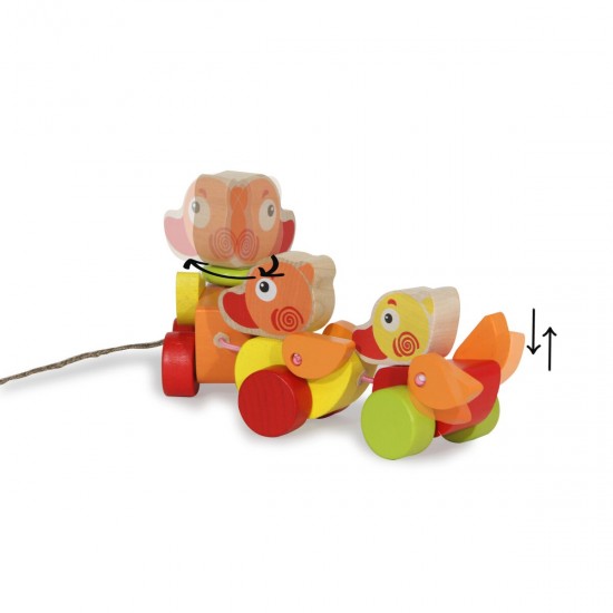 Jamara Wooden Toys Kidiwood Walk-a-long traveling Ducks 3pcs. (460706)