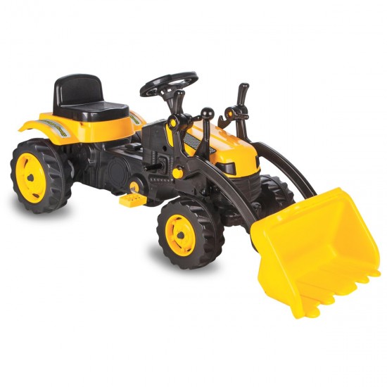 Jamara Pedal tractor with loader Strong Bull yellow (460816)