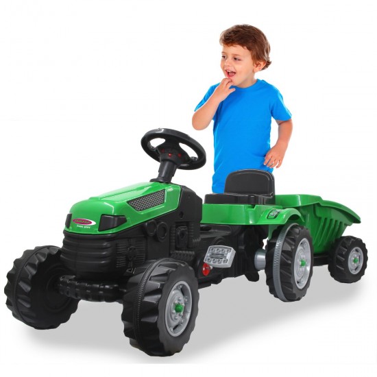 Jamara Pedal tractor with trailer Strong Bull green (460826)