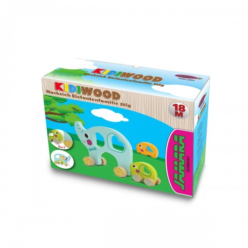 Jamara Wooden Toys Kidiwood Pull after elephant familiy 3 parts (460875) Jamara Wooden Toys Kidiwood Pull after elephant familiy 3 parts (460875)