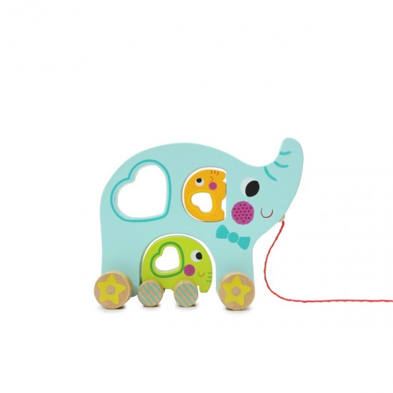 Jamara Wooden Toys Kidiwood Pull after elephant familiy 3 parts (460875)