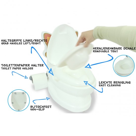 Jamara My small Toilet Cat with flush sound and Toilet paper holder (460955) Jamara My small Toilet Cat with flush sound and Toilet paper holder (460955)