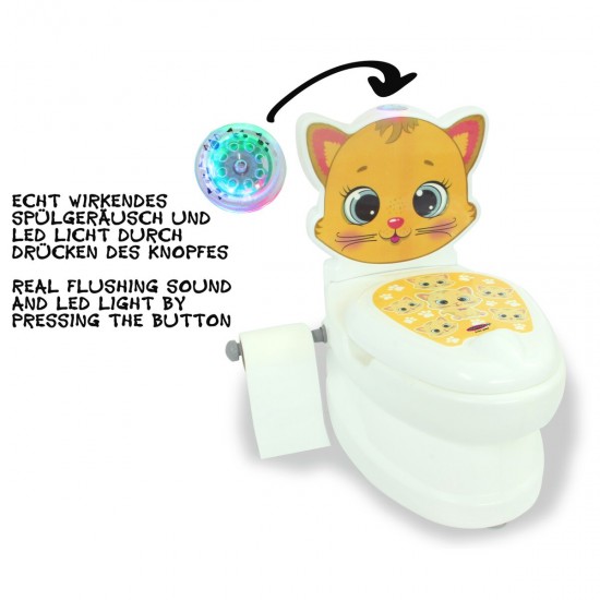 Jamara My small Toilet Cat with flush sound and Toilet paper holder (460955) Jamara My small Toilet Cat with flush sound and Toilet paper holder (460955)