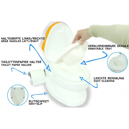 Jamara My small Toilet Chick with flush sound and Toilet paper holder (460956)