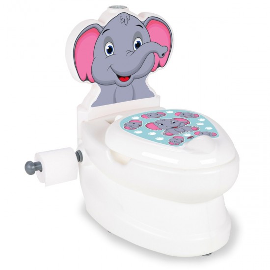 Jamara My small Toilet Elephant with flush sound and Toiletn paper holder (460957)
