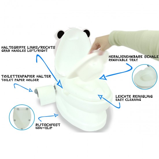 Jamara My little toilet panda with flushing sound and toilet paper holder (460958)