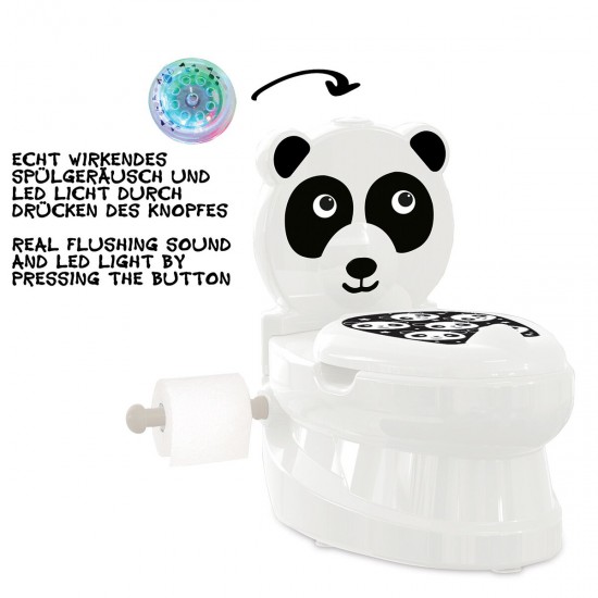 Jamara My little toilet panda with flushing sound and toilet paper holder (460958)