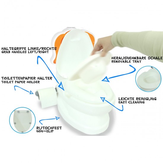 Jamara My little toilet dog with flushing sound and toilet paper holder (460959)